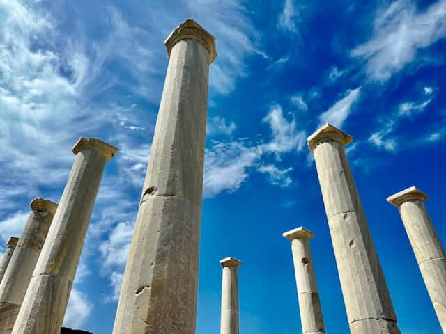 Aerial view of Athens archaeological sites