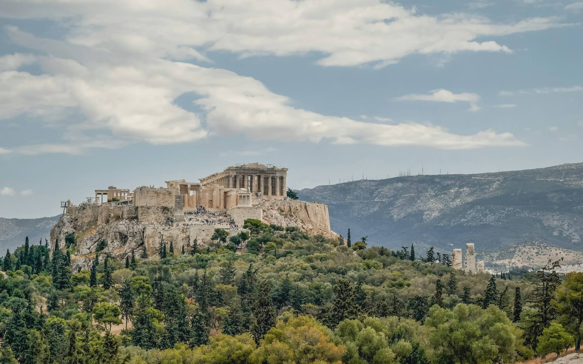 View of the Acropolis from Areopagus Hill